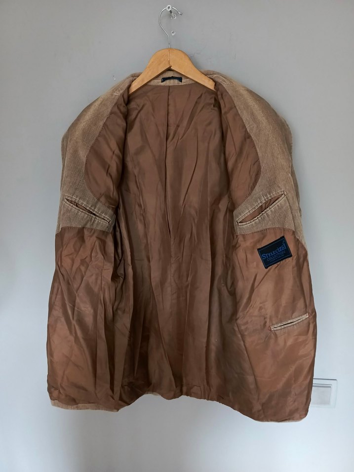 vintage kadife klasik blazer ceket mont - Görsel 3