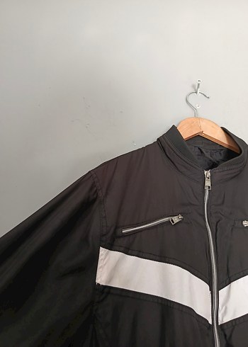 vintage Spor Fermuarlı Ceket yağmurluk - Görsel 7