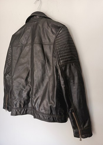 vintage motorcu hakiki deri ceket mont - Görsel 5