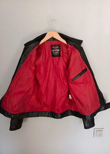 vintage motorcu hakiki deri ceket mont - Görsel 3