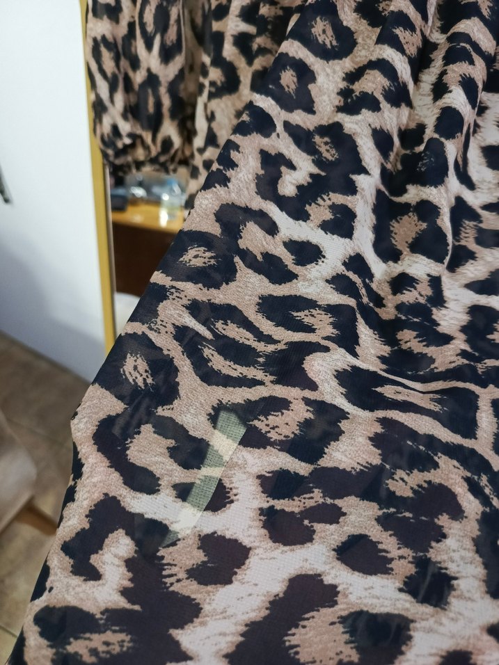 vintage Leopar Desenli Dantel Detaylı mini elbise - Görsel 4