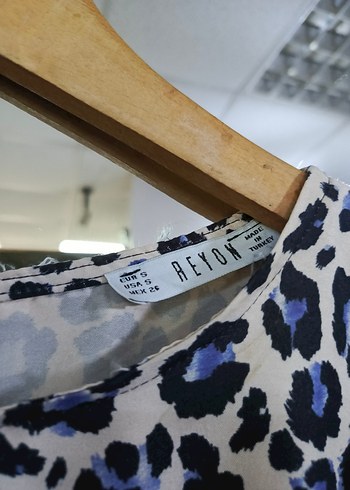 vintage leopar desenli balon kol mini fırfırlı elbise tunik - Görsel 2