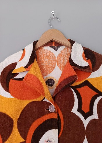 vintage retro desenli havlu elbise - Görsel 7