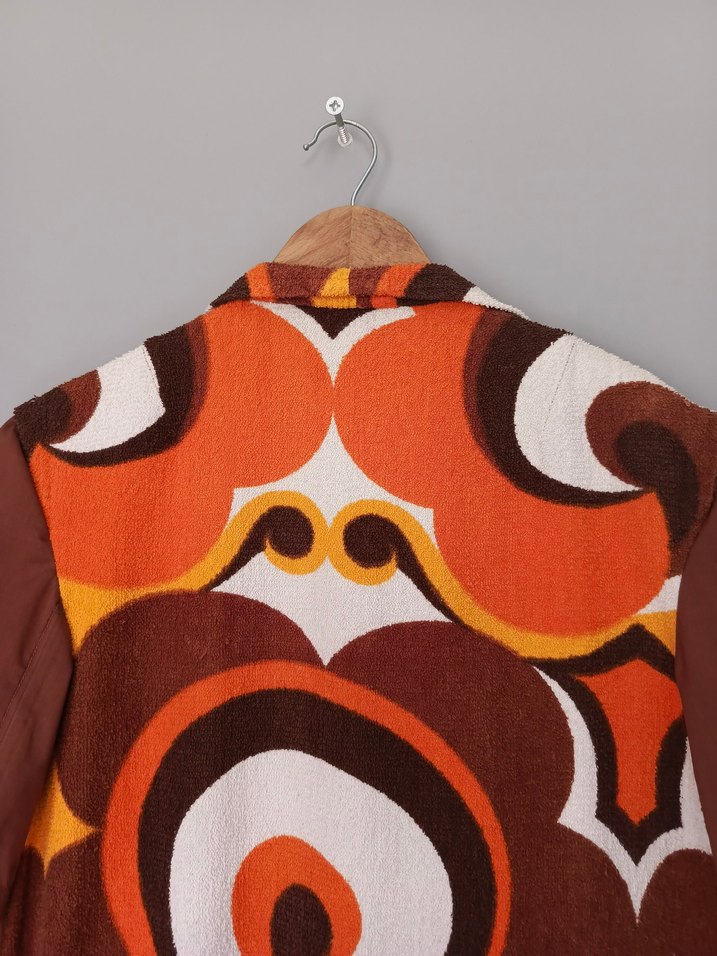 vintage retro desenli havlu elbise - Görsel 2