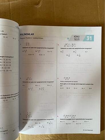  Beden Eğitim vadisi 10.sınıf matematik soru bankası