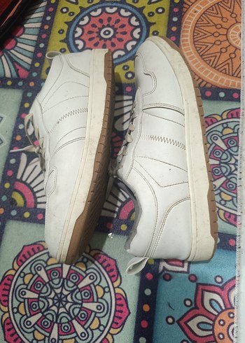 Beyaz Bağcıklı Günlük Spor Ayakkabı - Görsel 2