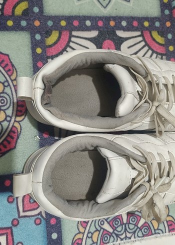 Beyaz Bağcıklı Günlük Spor Ayakkabı - Görsel 4