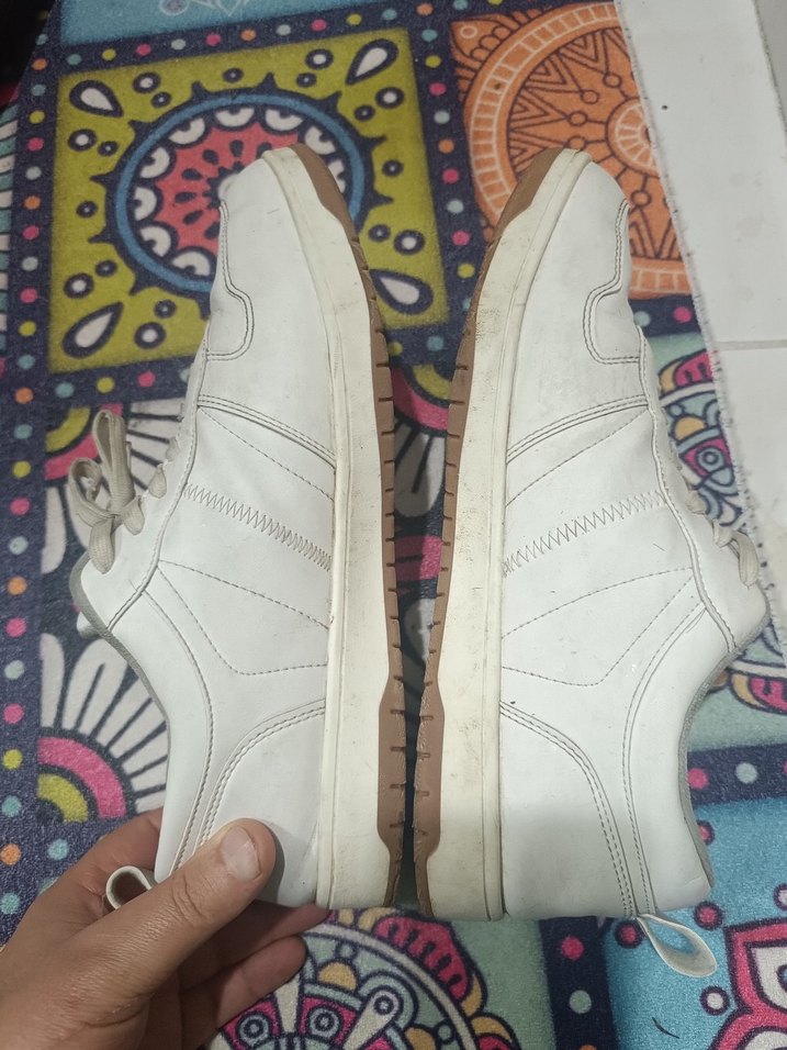 Beyaz Bağcıklı Günlük Spor Ayakkabı - Görsel 5