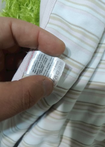 Beyaz Gri Çizgili Çocuk Battaniyesi - Görsel 3