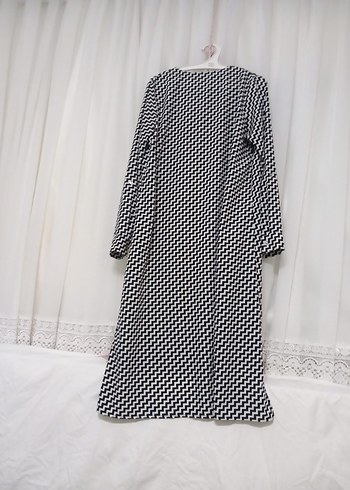 Uzun Kollu Kareli Kadın Pardösü - Görsel 3