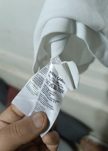 Erkek Beyaz Pamuklu Polo Yaka Tişört - Görsel 6