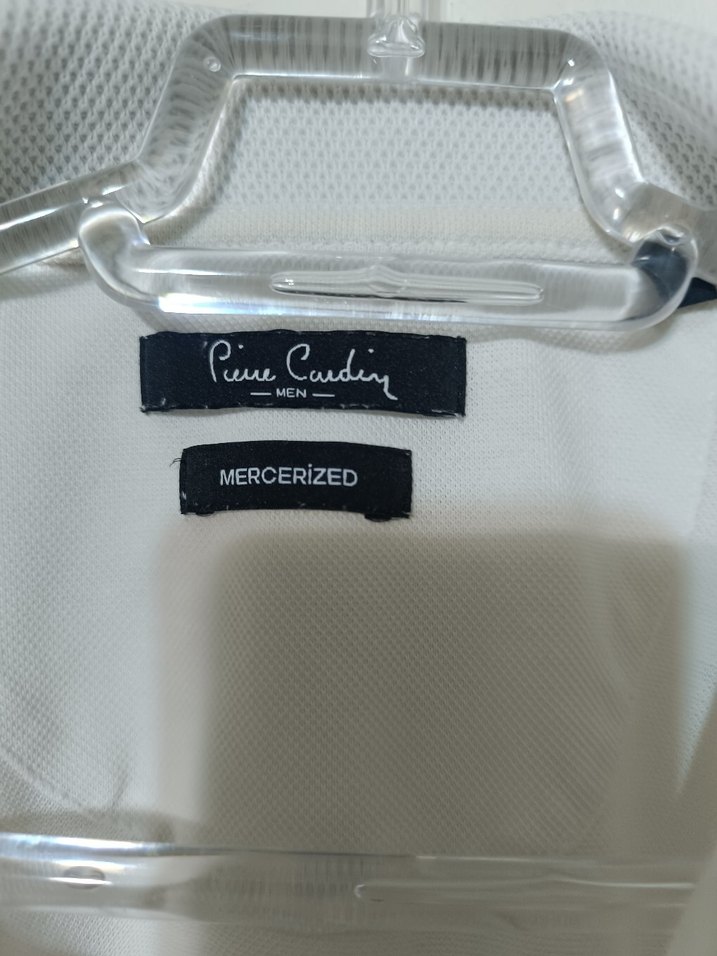 Erkek Beyaz Pamuklu Polo Yaka Tişört - Görsel 3