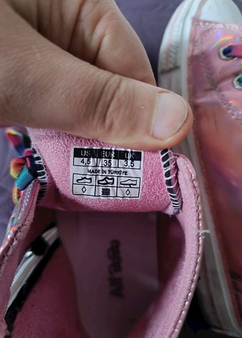 Renkli Bağcıklı Kız Çocuk Spor Ayakkabı - Görsel 7