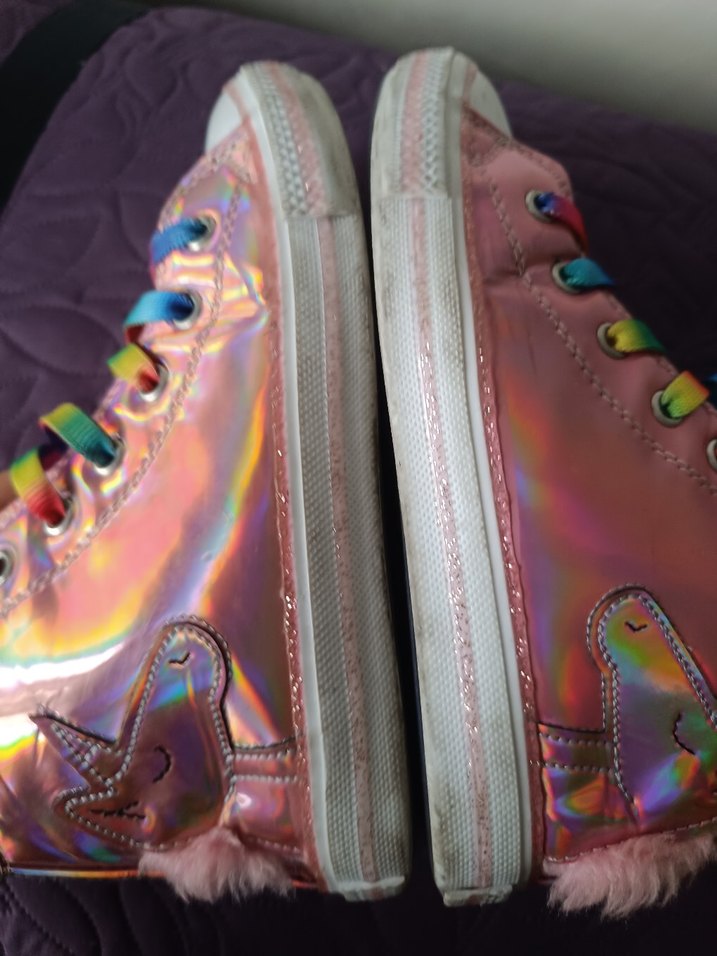 Renkli Bağcıklı Kız Çocuk Spor Ayakkabı - Görsel 5