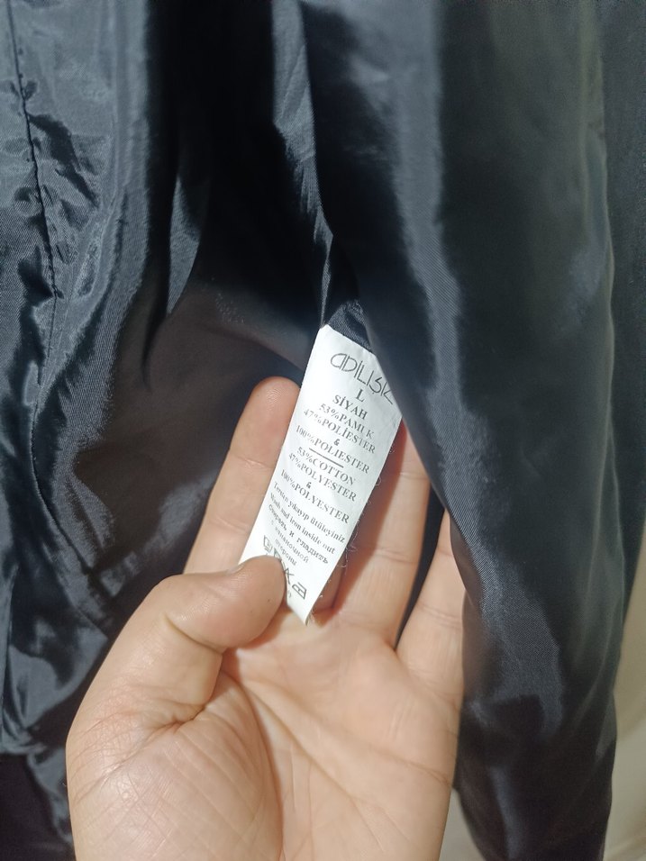 Düğmeli Siyah Midi Trençkot - Görsel 4