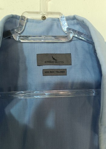 Mavi Keten Erkek Gömlek - Görsel 5