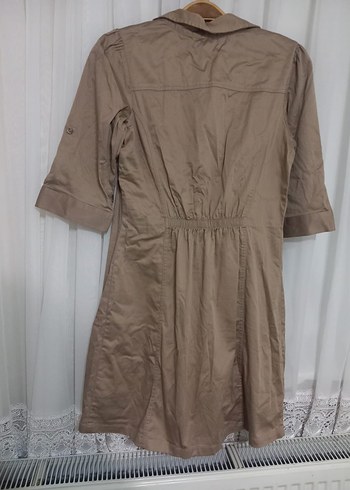 Bej Midi kadın  Keten Ceket - Görsel 2