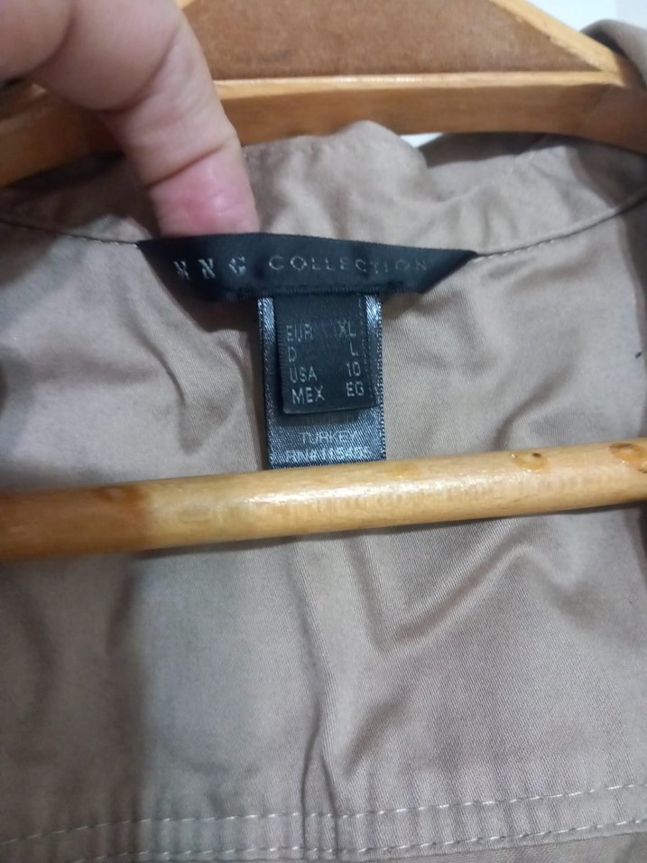 Bej Midi kadın  Keten Ceket - Görsel 4