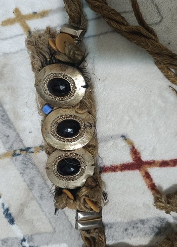 Bohem Zincir Detaylı Deri Kadın Kemer - Görsel 5