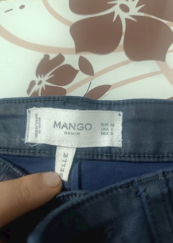 Koyu Mavi Kadın deri  Pantolon - Görsel 4