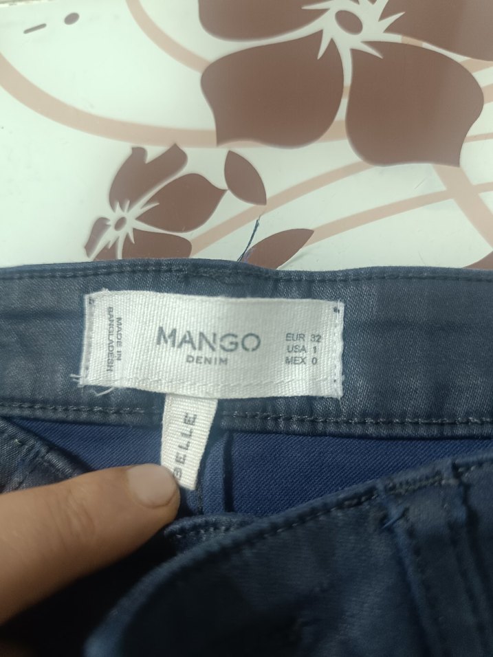 Koyu Mavi Kadın deri  Pantolon - Görsel 4