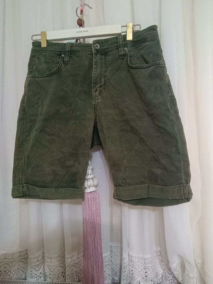 Erkek Kahverengi Süet Mini Şort - Görsel 2