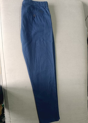 Erkek Lacivert Pilili Normal Kesim Pantolon - Görsel 4