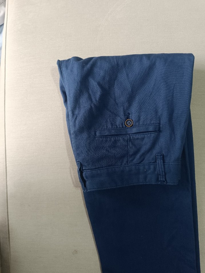 Erkek Lacivert Pilili Normal Kesim Pantolon - Görsel 5