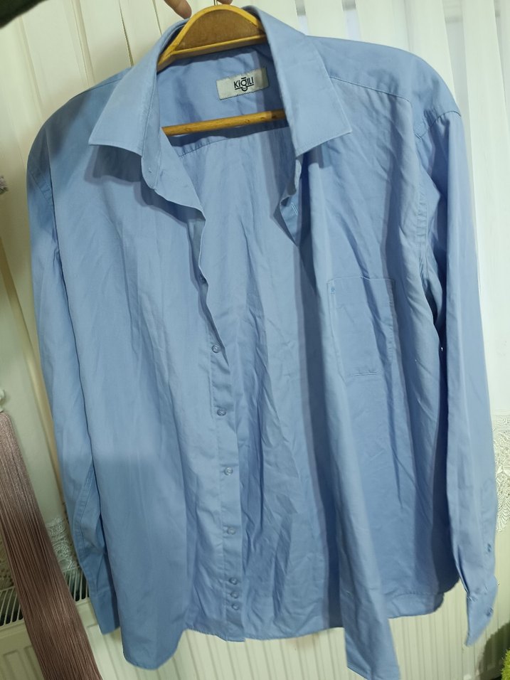 Mavi Erkek Gömlek Uzun Kollu - Görsel 3