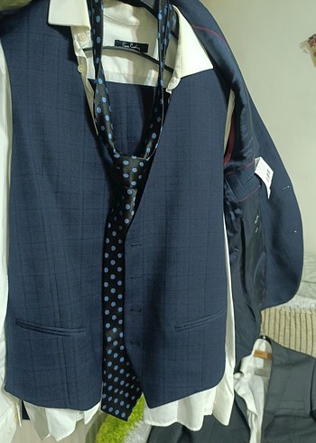 Düğmeli Lacivert Erkek Takım Elbise - Görsel 3