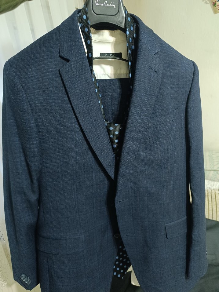 Düğmeli Lacivert Erkek Takım Elbise - Görsel 2