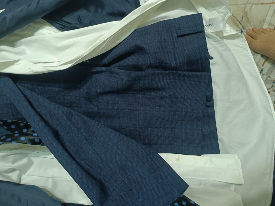 Düğmeli Lacivert Erkek Takım Elbise - Görsel 5