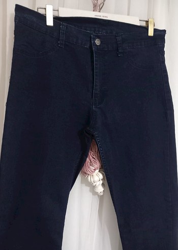 Lacivert Normal Boy cepsiz erkek Kot Pantolon - Görsel 3