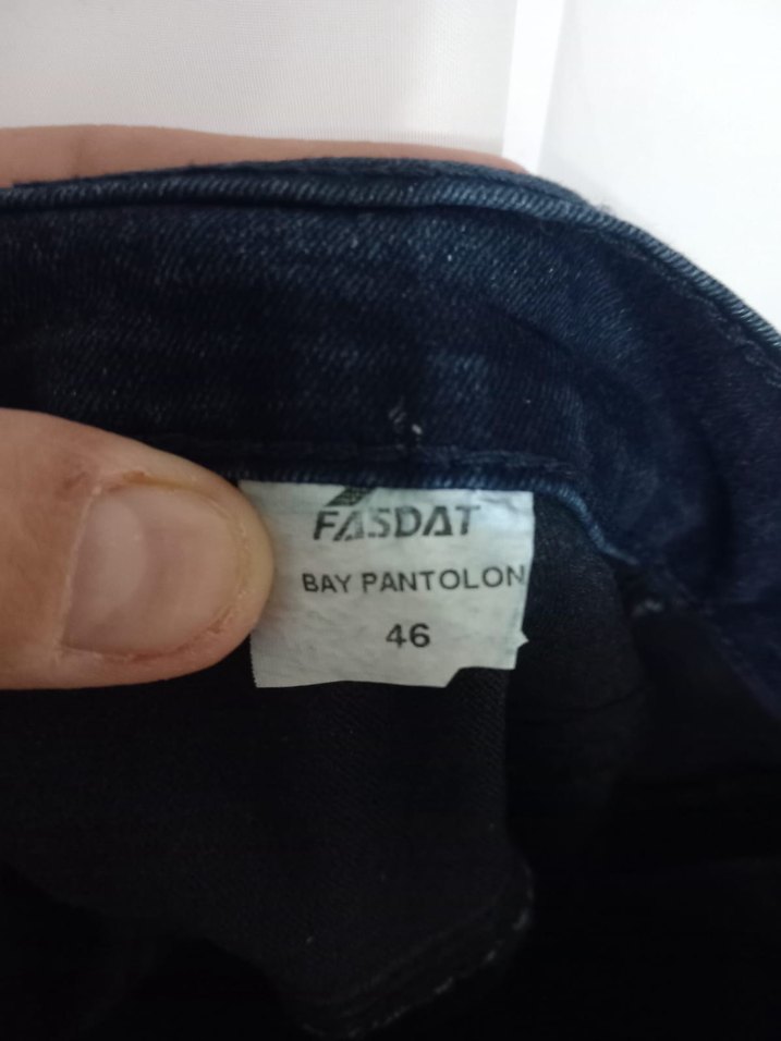 Lacivert Normal Boy cepsiz erkek Kot Pantolon - Görsel 5