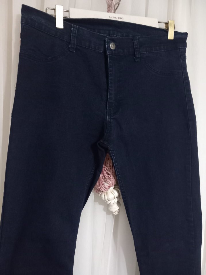 Lacivert Normal Boy cepsiz erkek Kot Pantolon - Görsel 3