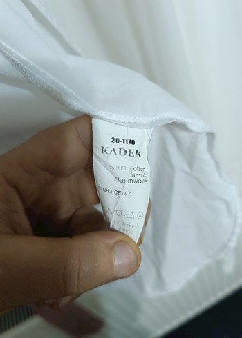 Düğmeli Beyaz Bohem Pamuk Gömlek - Görsel 3