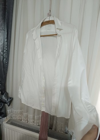 Erkek Beyaz Pamuklu Düğmeli Gömlek - Görsel 2