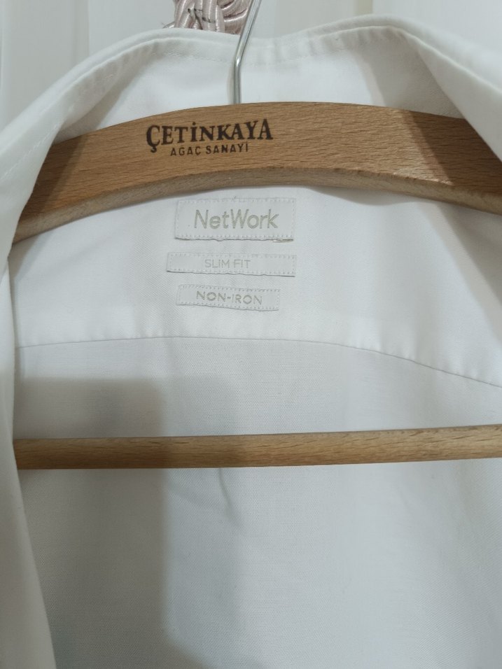 Erkek Beyaz Pamuklu Düğmeli Gömlek - Görsel 3