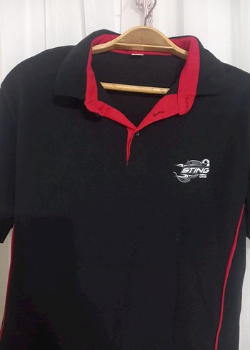 Düğmeli Siyah Erkek Polo Tişört - Görsel 2