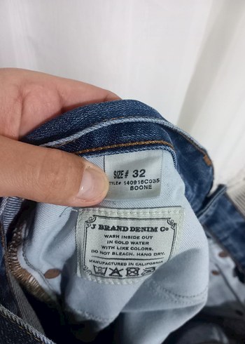 Düğmeli Lacivert Erkek Denim Pantolon - Görsel 3