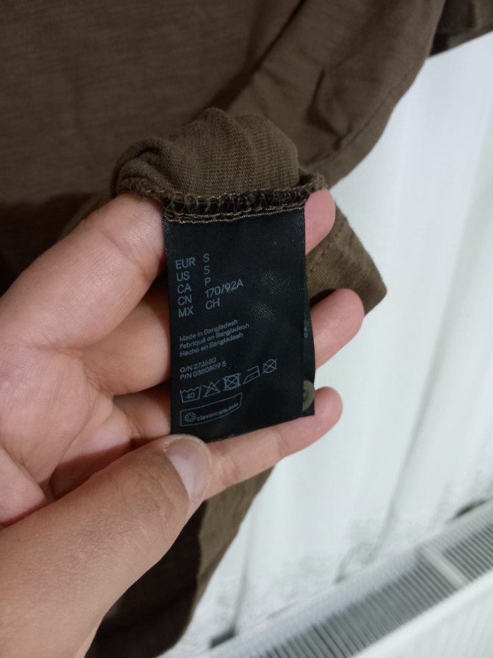 Düğmeli Keten Erkek Bej Tişört - Görsel 3