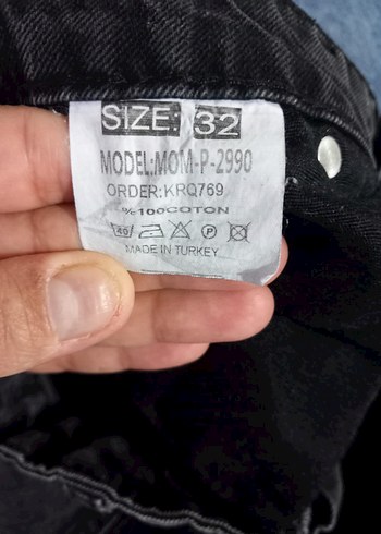 Siyah Rahat Kesim Kadın Kot Pantolon - Görsel 4