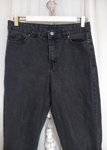 Siyah Rahat Kesim Kadın Kot Pantolon - Görsel 3