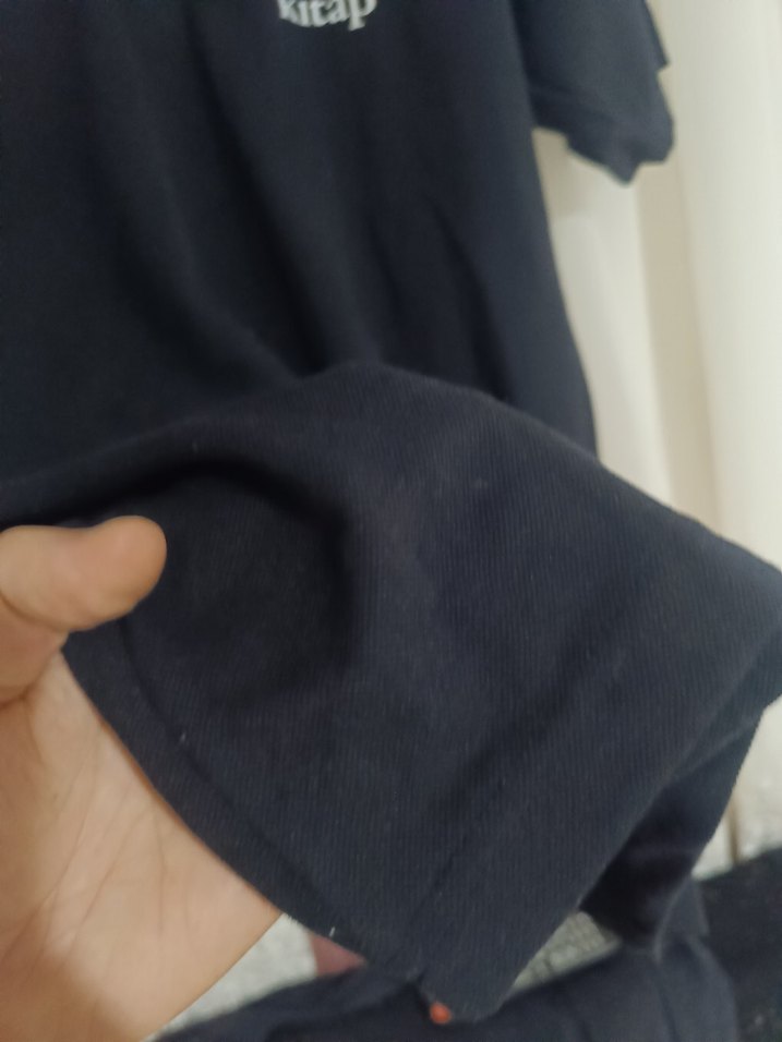 Siyah Düğmeli Erkek Polo Tişört - Görsel 3