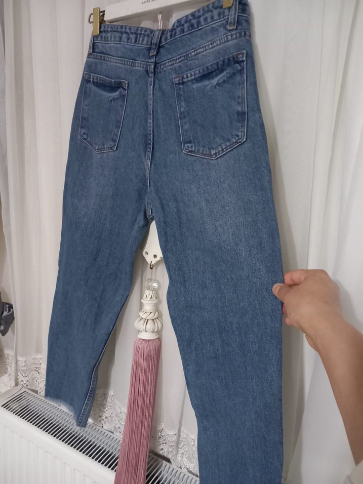 Mavi Midi Kadın Denim Pantolon - Görsel 3