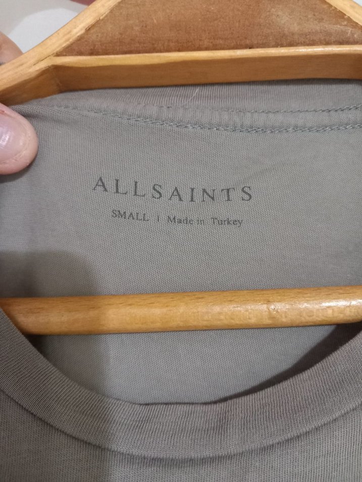 Erkek Gri Kısa Kollu Keten Tişört - Görsel 2