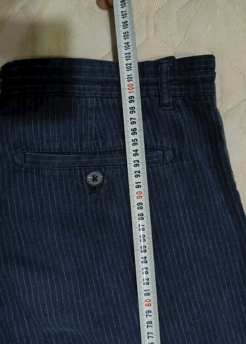 Erkek Düğmeli Lacivert Denim Pantolon - Görsel 5