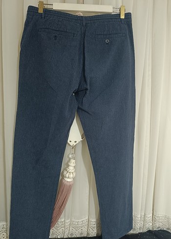 Erkek Düğmeli Lacivert Denim Pantolon - Görsel 3