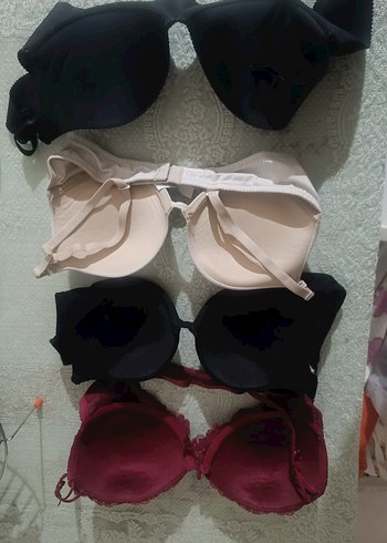 Koyu ve Beyaz Renkli Rahat Sütyen Seti 4adet fiyatı - Görsel 2