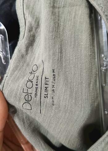 Gri Keten Kadın Tişört - Görsel 3